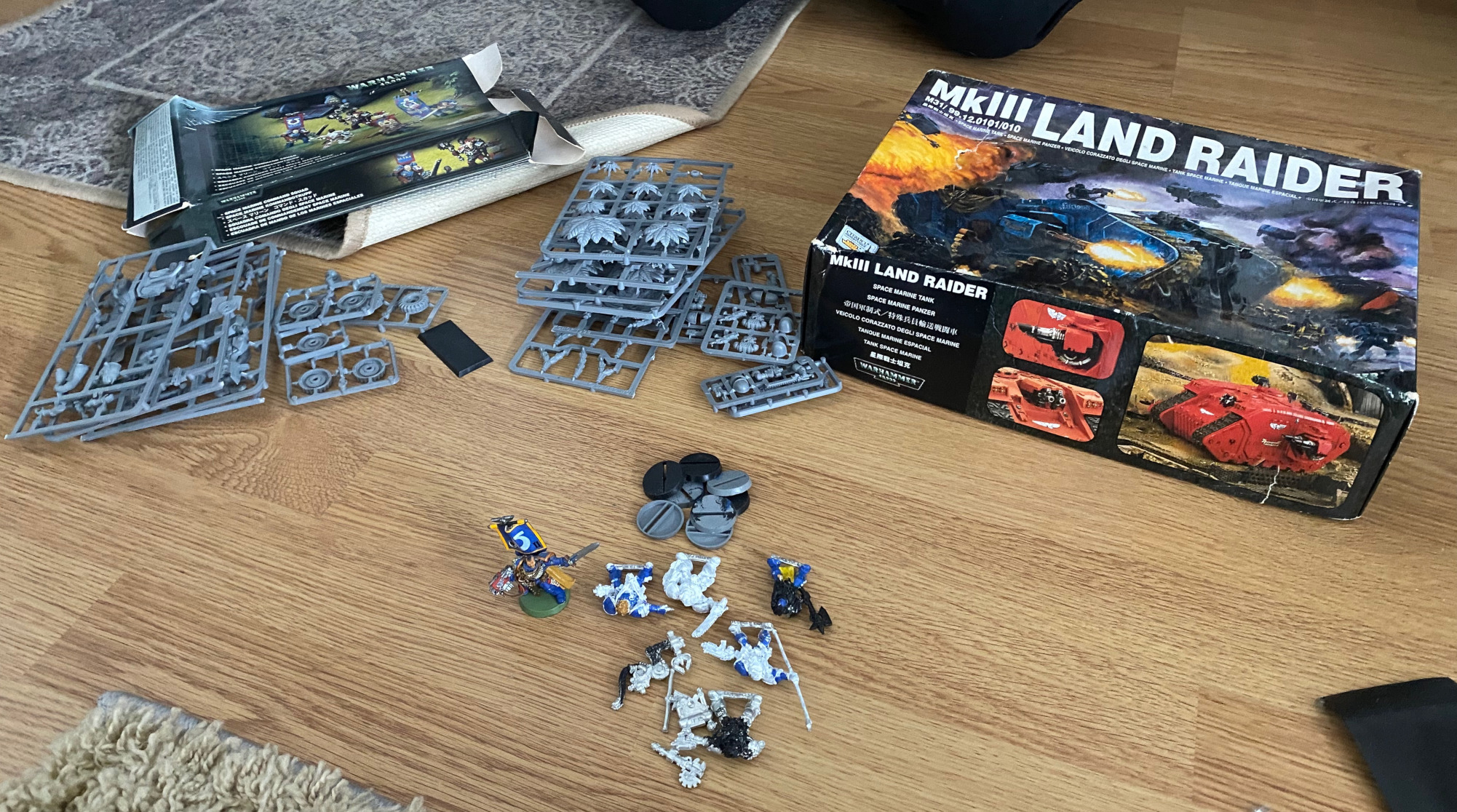 Space marines, mostly unassembled